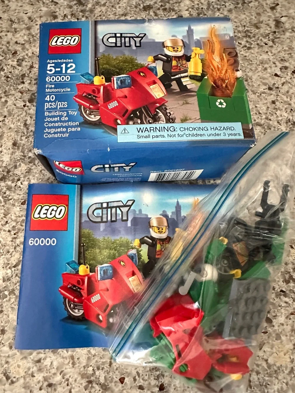 LEGO CREATOR Transport Chopper 7345 3-in-1 Retired BONUS LEGO 60000 Motorcycle